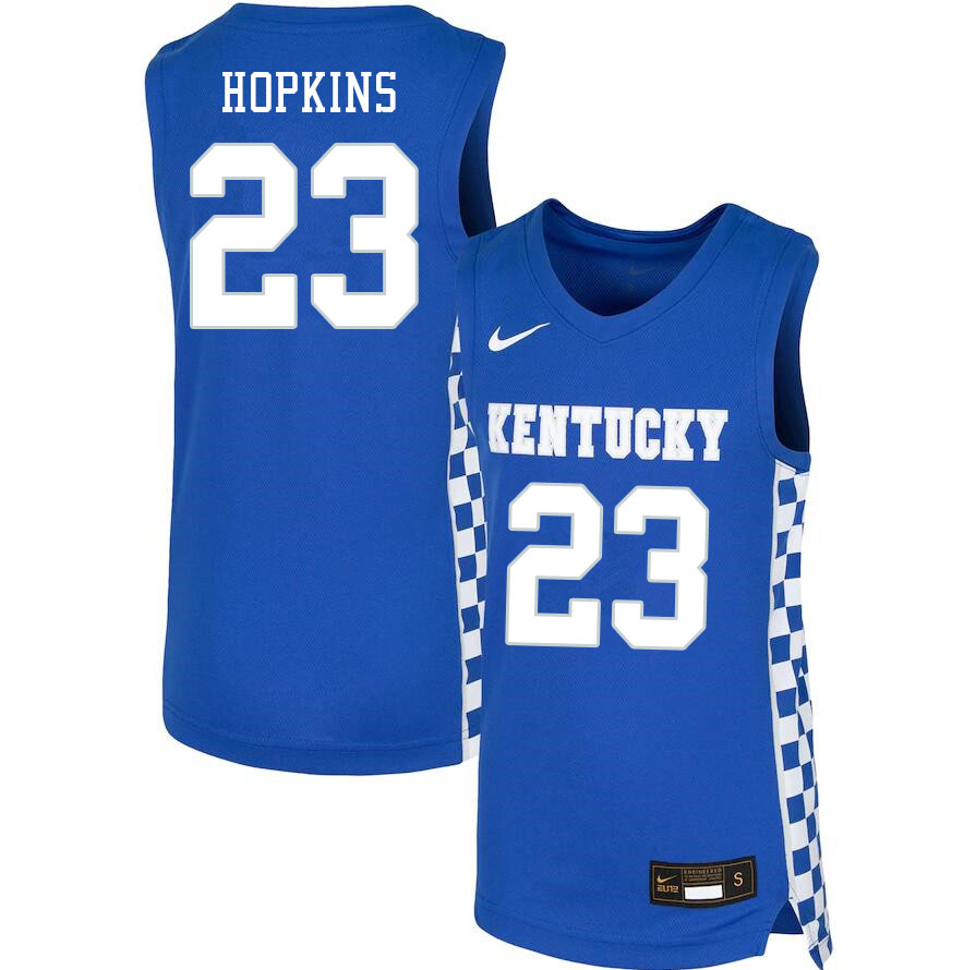 Men #23 Bryce Hopkins Kentucky Wildcats College Basketball Jerseys Sale-Blue - Click Image to Close